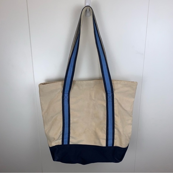 Walt Disney World Canvas Tote Shoulder Beach Bag Blue Beige Mickey 1971 Retro - Picture 9 of 11